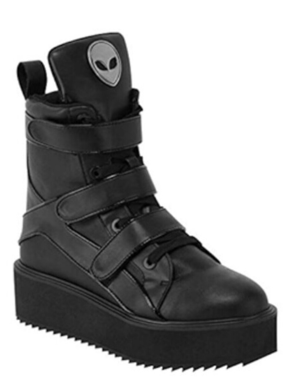 Killstar Black Alien Patch Platform Booties
